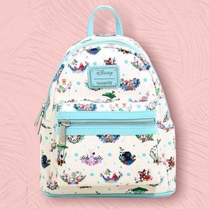 LOUNGEFLY Disney  Princess Companion Floral SET